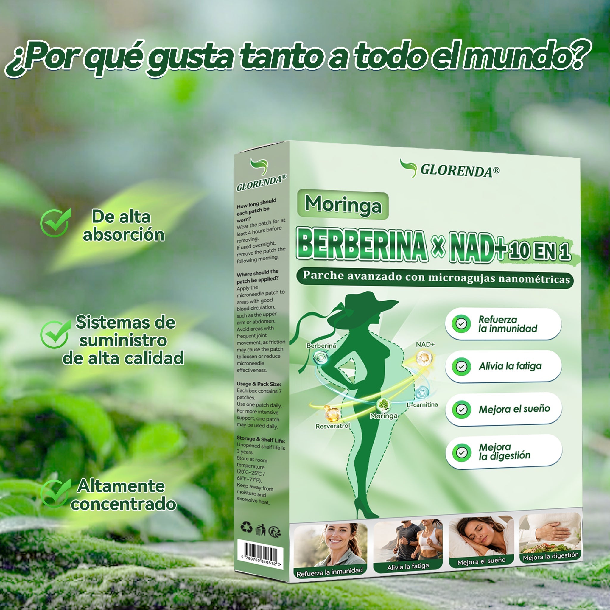 Parche Avanzado de Nanomicroagujas 10 en 1