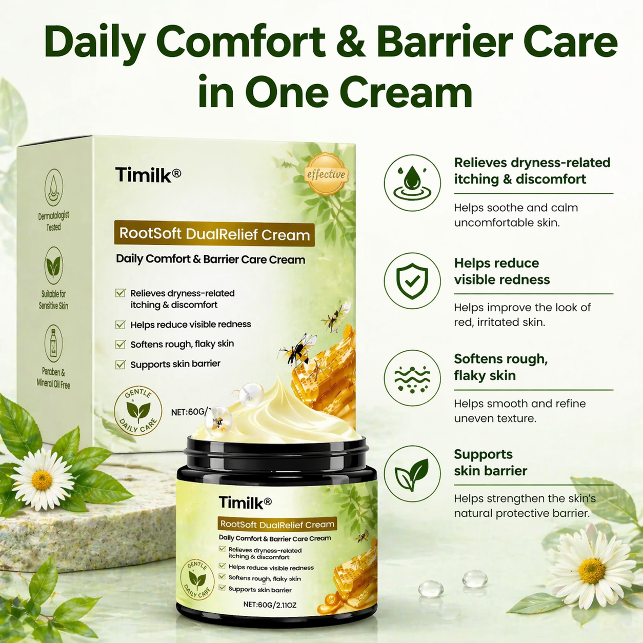 Dual-Action Soothing Moisturizing Cream